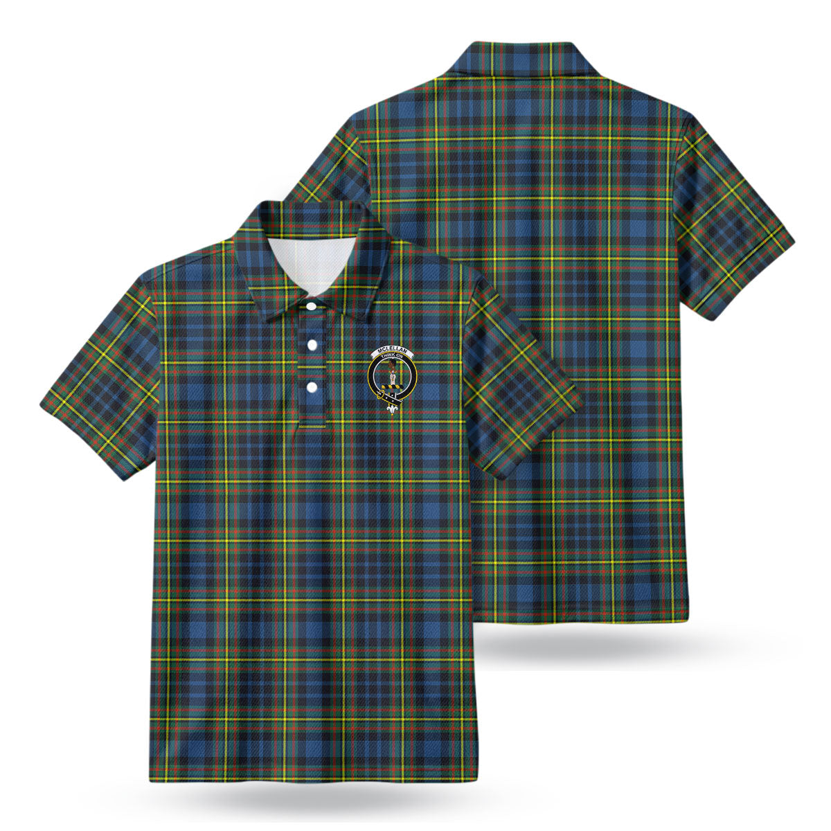 McLellan Ancient Tartan Crest Birdseye Mesh Polo Shirt