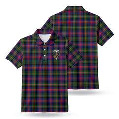 McLennan Modern Tartan Crest Birdseye Mesh Polo Shirt
