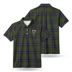 McMillan Hunting Modern Tartan Crest Birdseye Mesh Polo Shirt