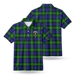 Meldrum Tartan Crest Birdseye Mesh Polo Shirt
