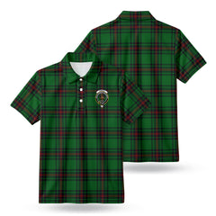 Orrock Tartan Crest Birdseye Mesh Polo Shirt