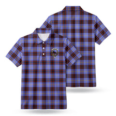 Rutherford Tartan Crest Birdseye Mesh Polo Shirt
