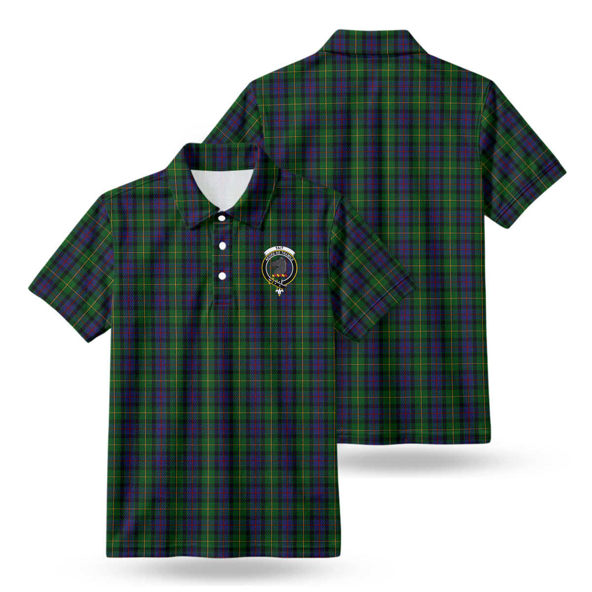 Tait Tartan Crest Birdseye Mesh Polo Shirt