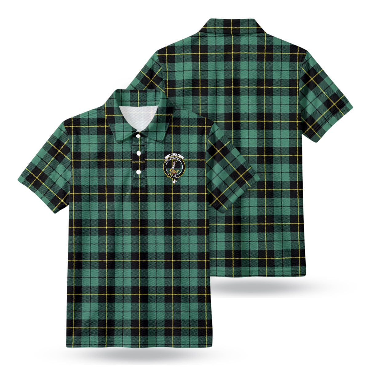 Wallace Hunting Ancient Tartan Crest Birdseye Mesh Polo Shirt