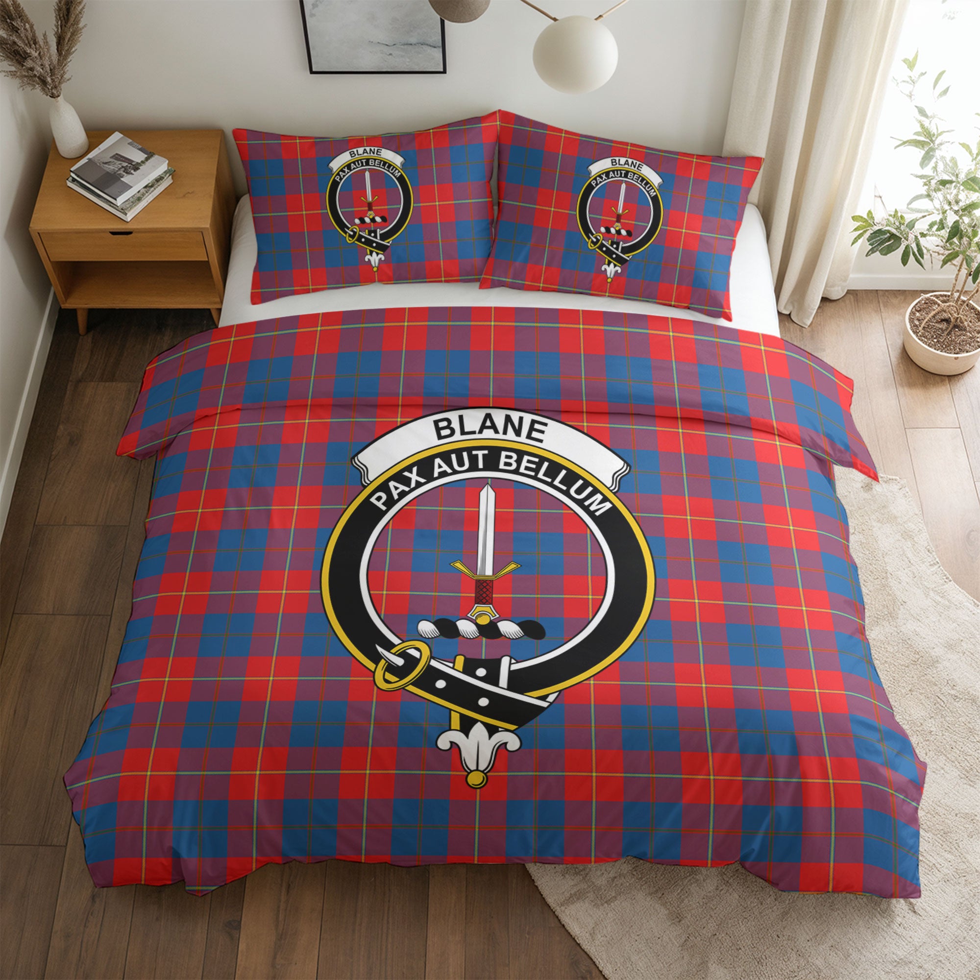 Blane Tartan Crest Bedding Set