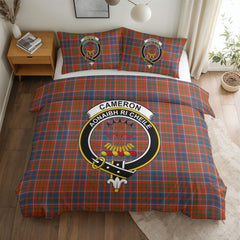 Cameron of Lochiel Ancient Tartan Crest Bedding Set