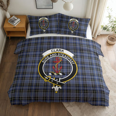 Clark Modern Tartan Crest Bedding Set