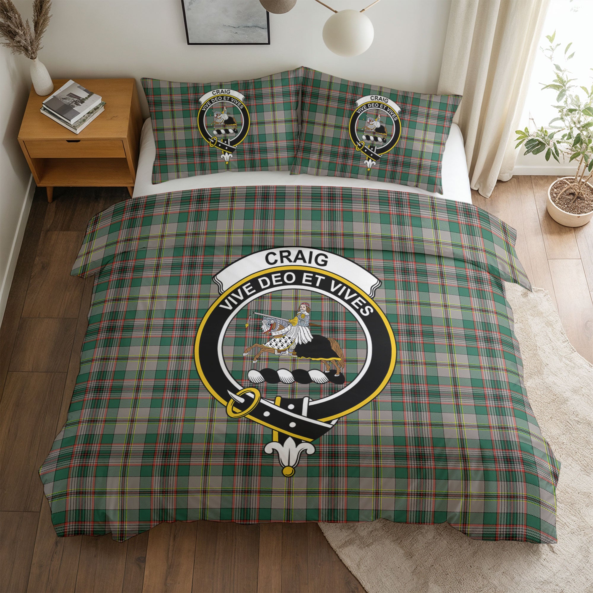 Craig Ancient Tartan Crest Bedding Set