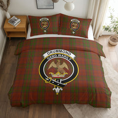 Drummond Clan Tartan Crest Bedding Set