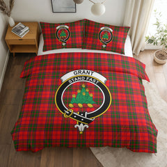 Grant Modern Tartan Crest Bedding Set