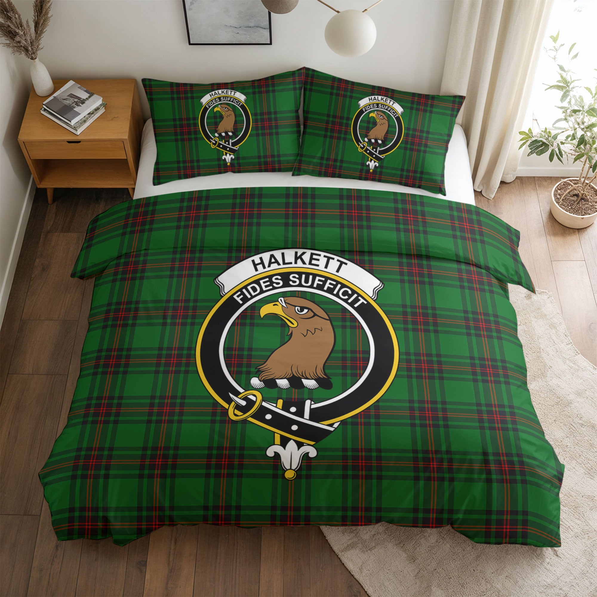 Halkett Tartan Crest Bedding Set