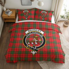 MacAuley Modern Tartan Crest Bedding Set