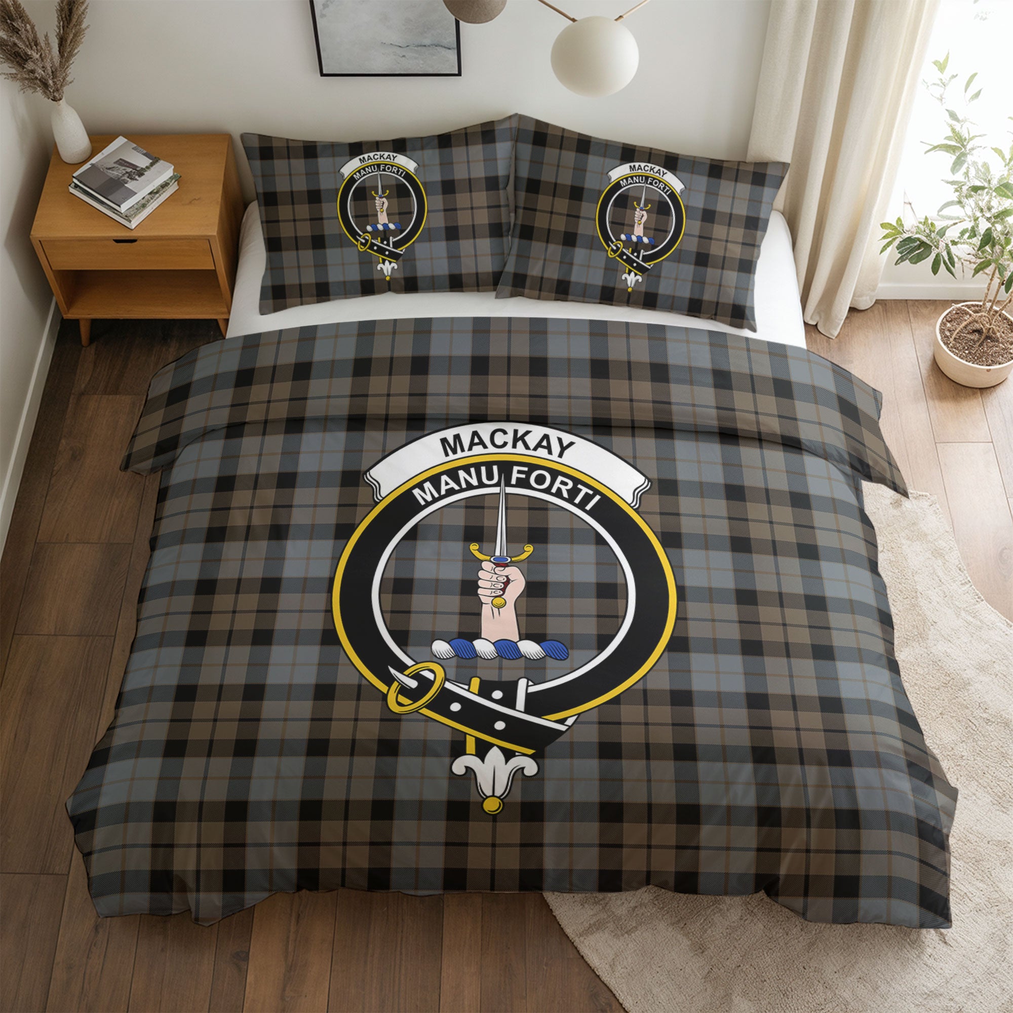 MacKay Weathered Tartan Crest Bedding Set