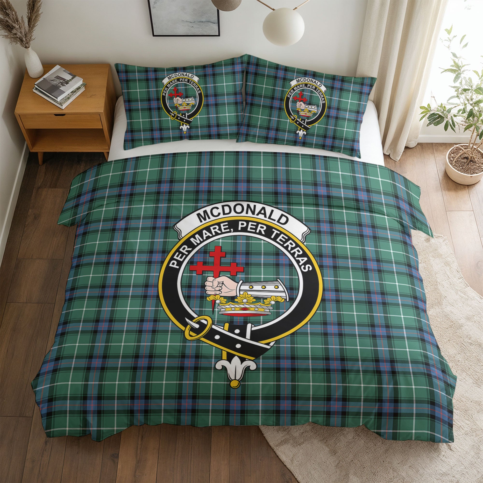 McDonald of the Isles Hunting Ancient Tartan Crest Bedding Set