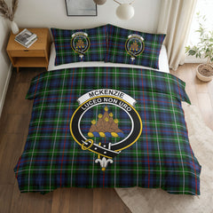 McKenzie Modern Tartan Crest Bedding Set