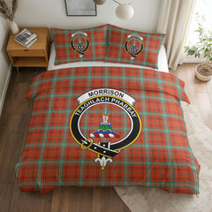 Morrison Red Ancient Tartan Crest Bedding Set