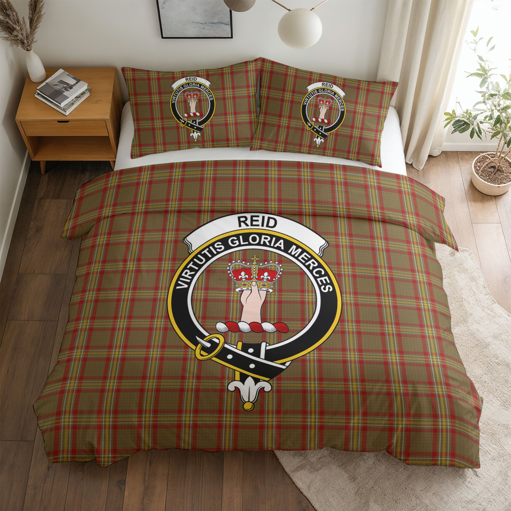 Reid Ancient Tartan Crest Bedding Set