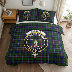 Russell Modern Tartan Crest Bedding Set