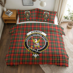 Stewart Royal Modern Tartan Crest Bedding Set