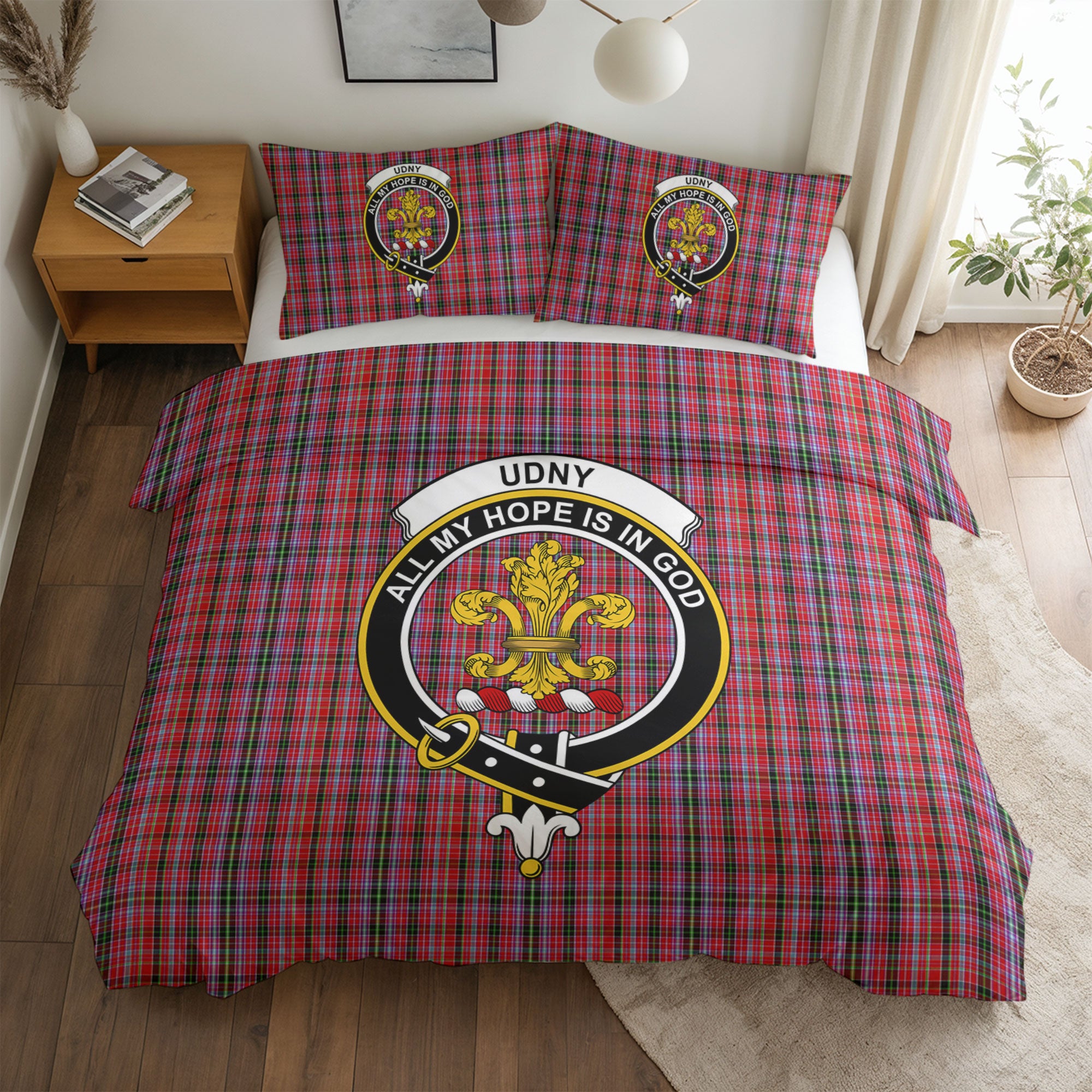 Udny Tartan Crest Bedding Set
