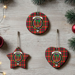 Christie Tartan Crest Christmas Ceramic Ornament