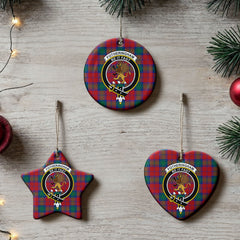 Fotheringham Tartan Crest Christmas Ceramic Ornament
