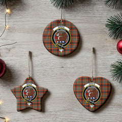 Innes Ancient Tartan Crest Christmas Ceramic Ornament
