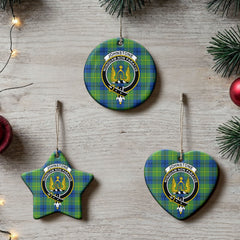Johnstone Ancient Tartan Crest Christmas Ceramic Ornament