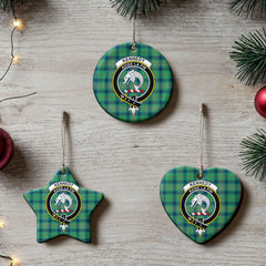 Kennedy Ancient Tartan Crest Christmas Ceramic Ornament