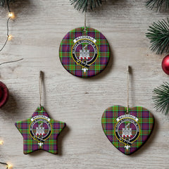 MacDonald (Clan Ranald) Tartan Crest Christmas Ceramic Ornament