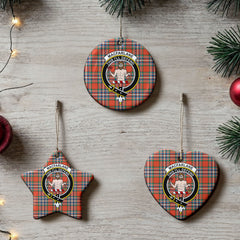 MacFarlane Ancient Tartan Crest Christmas Ceramic Ornament