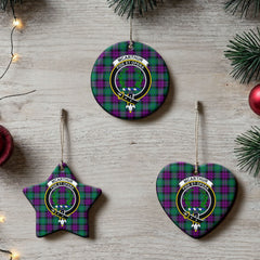McArthur - Milton Tartan Crest Christmas Ceramic Ornament