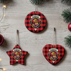 McGregor Rob Roy Modern Tartan Crest Christmas Ceramic Ornament