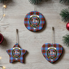 Trotter Tartan Crest Christmas Ceramic Ornament