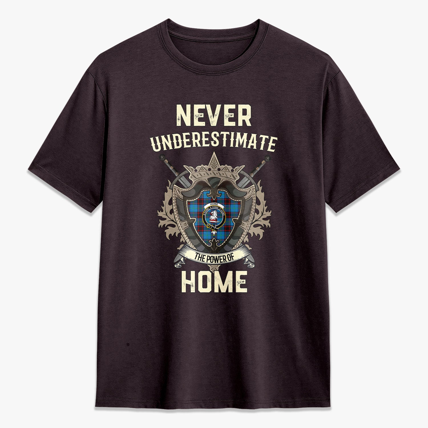 Home Ancient Tartan Crest 2D T-shirt - Never Underestimate Style