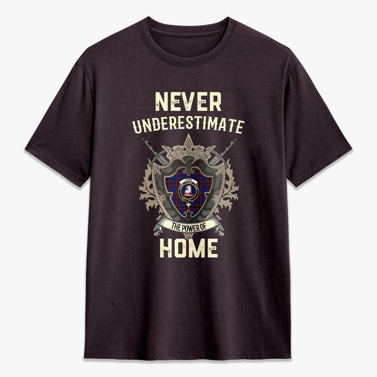 Home Modern Tartan Crest 2D T-shirt - Never Underestimate Style