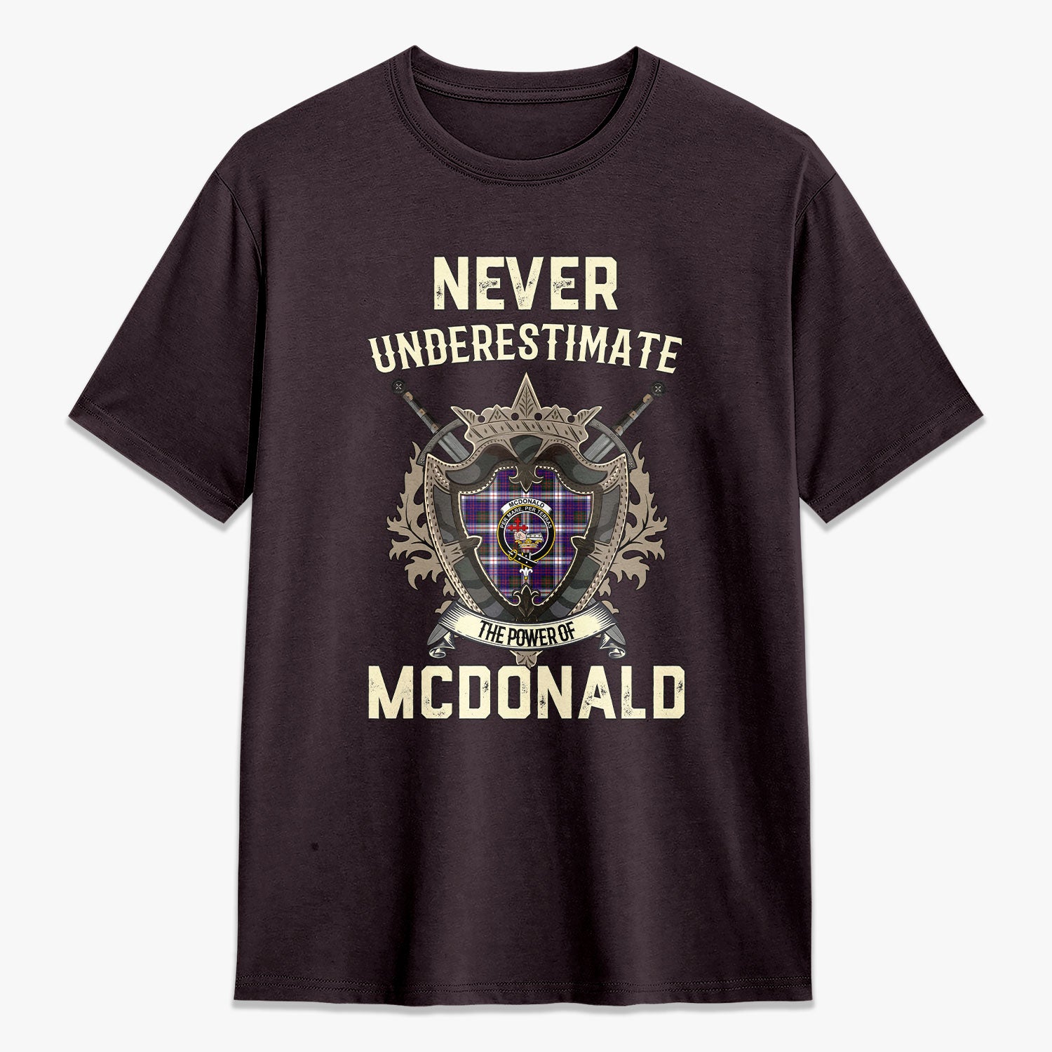 McDonald Dress Modern Tartan Crest 2D T-shirt - Never Underestimate Style
