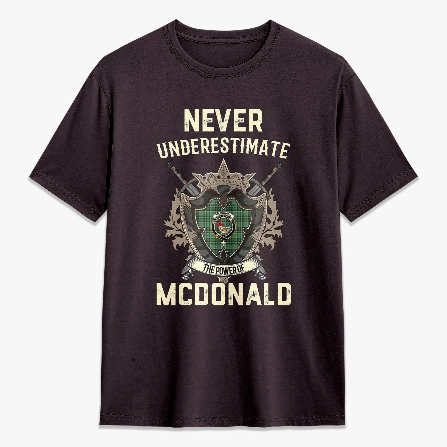 McDonald Lord of the Isles Hunting Tartan Crest 2D T-shirt - Never Underestimate Style
