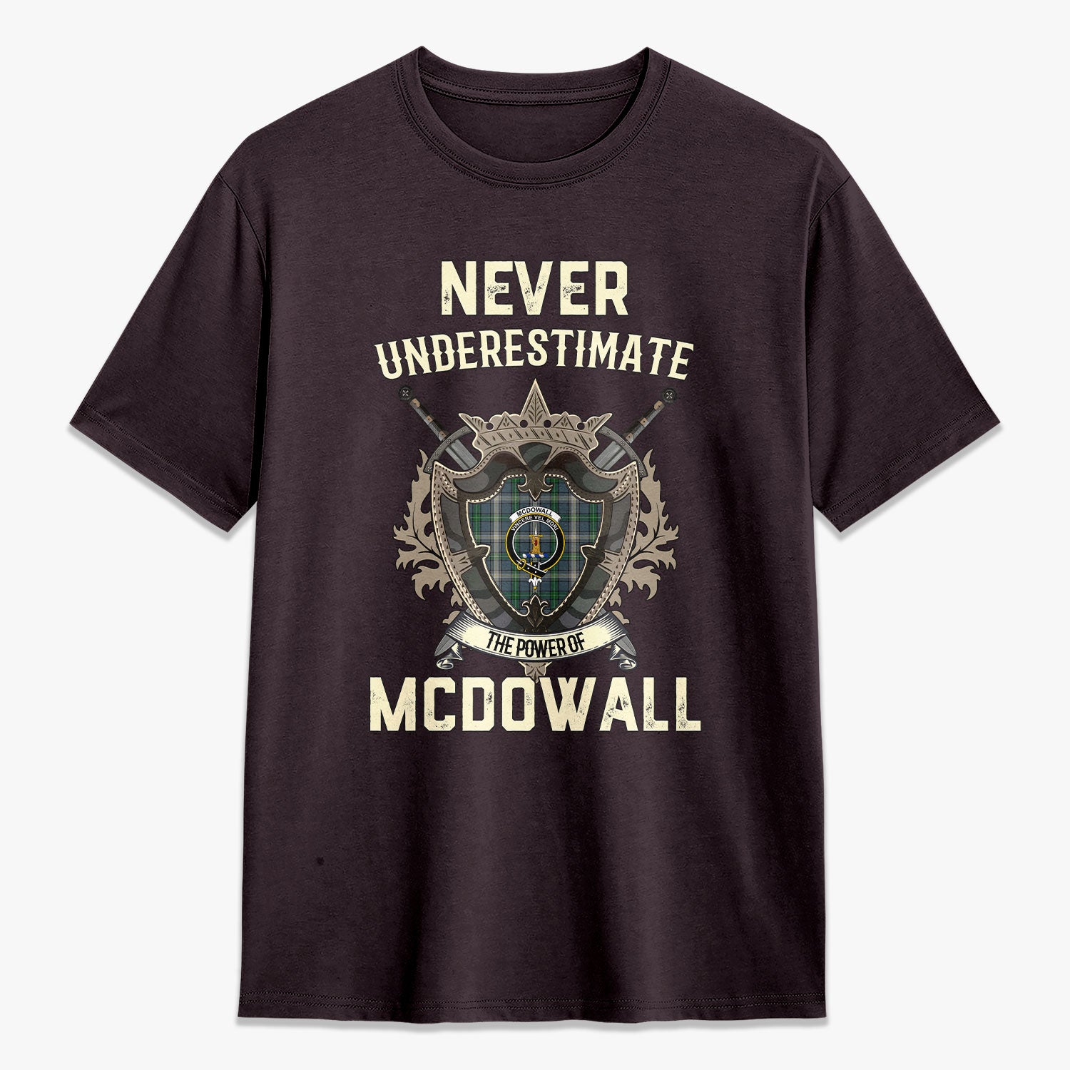 McDowall Tartan Crest 2D T-shirt - Never Underestimate Style