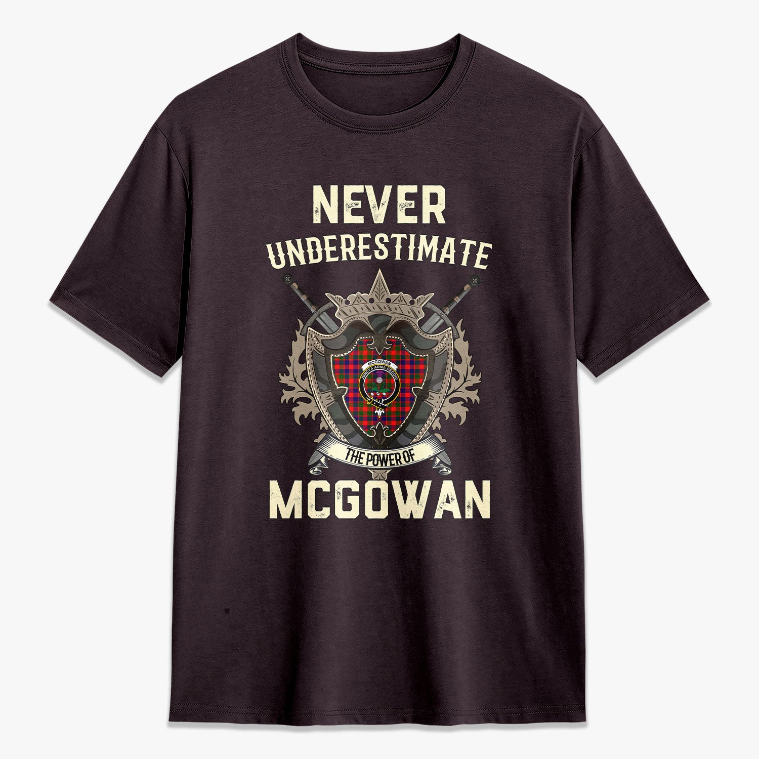 McGowan Tartan Crest 2D T-shirt - Never Underestimate Style