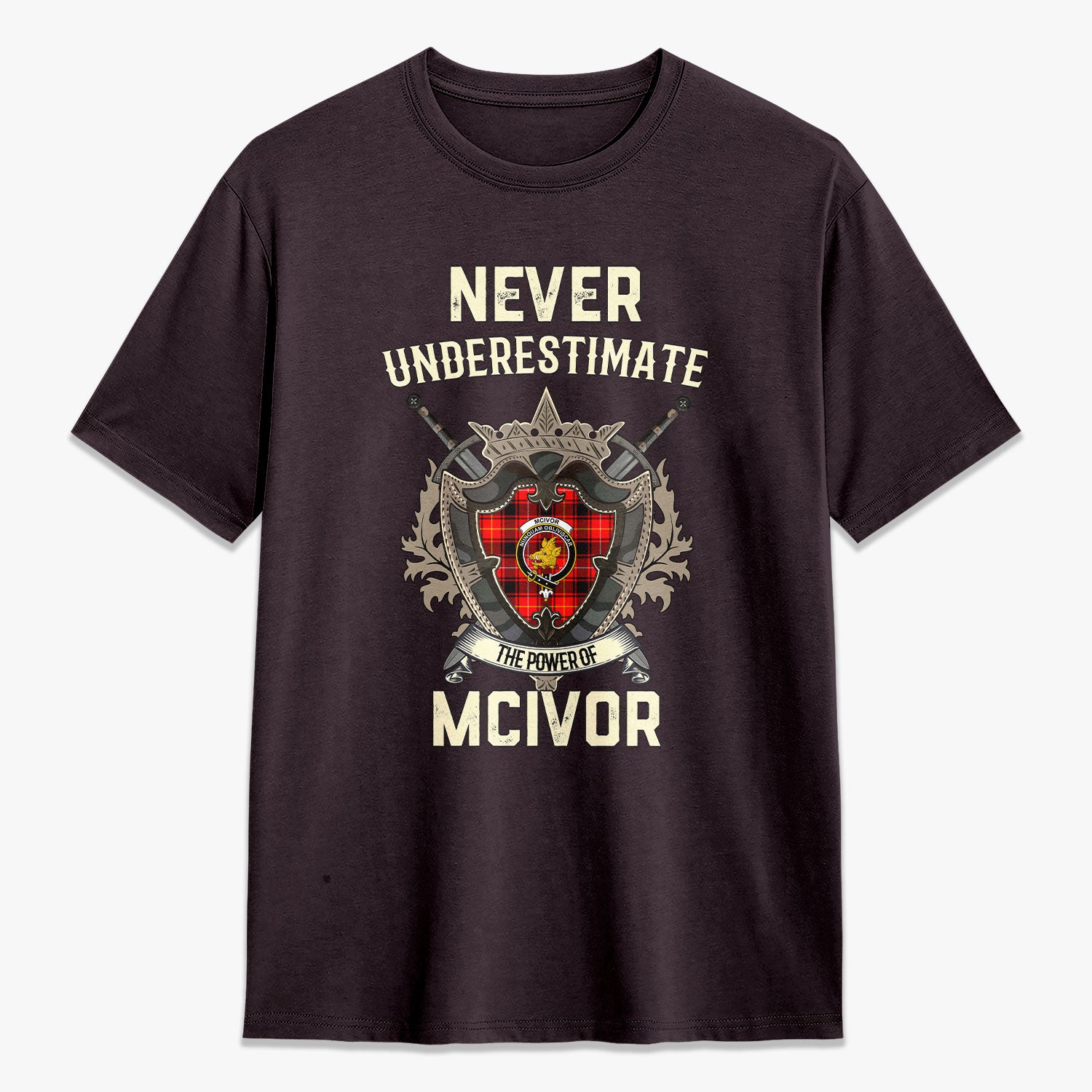 McIvor Tartan Crest 2D T-shirt - Never Underestimate Style