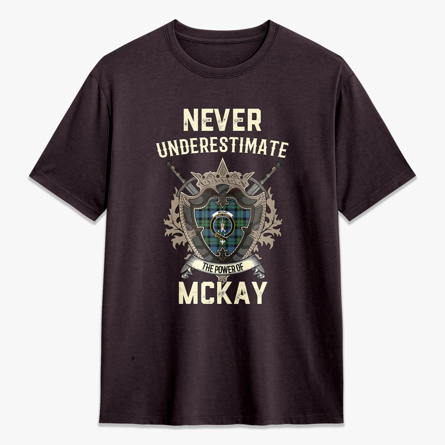 McKay Ancient Tartan Crest 2D T-shirt - Never Underestimate Style