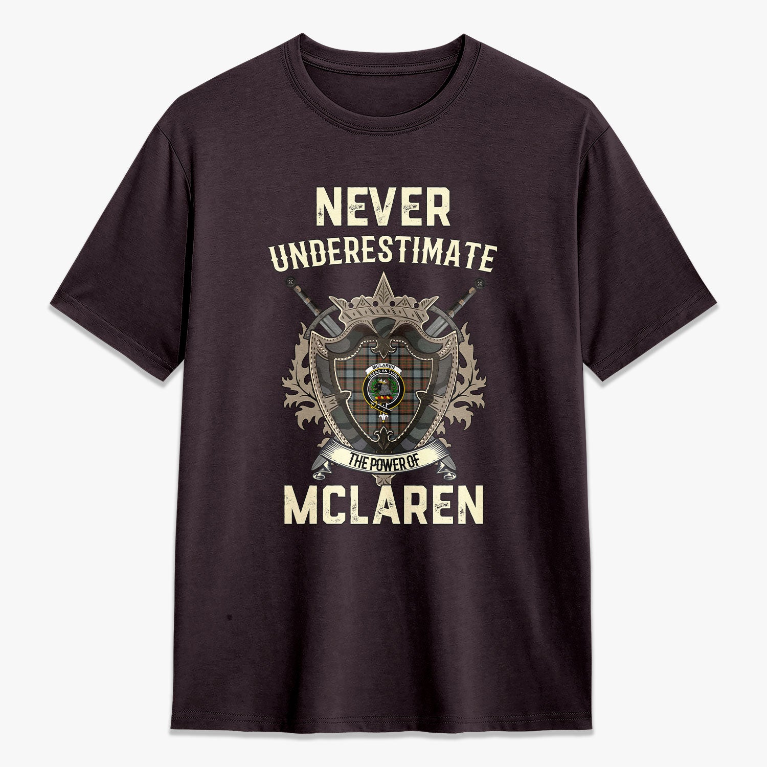 McLaren Weathered Tartan Crest 2D T-shirt - Never Underestimate Style
