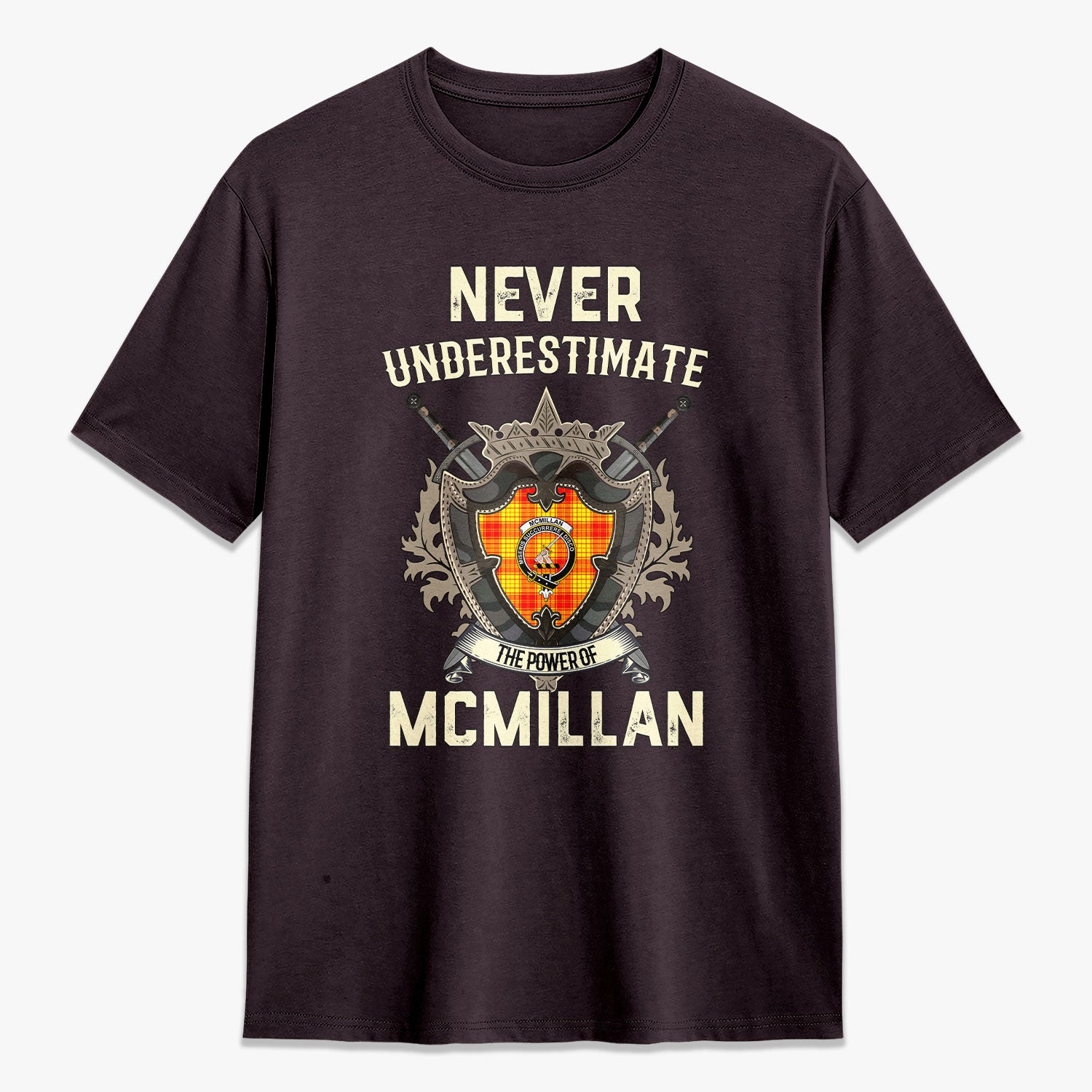 McMillan Clan Tartan Crest 2D T-shirt - Never Underestimate Style