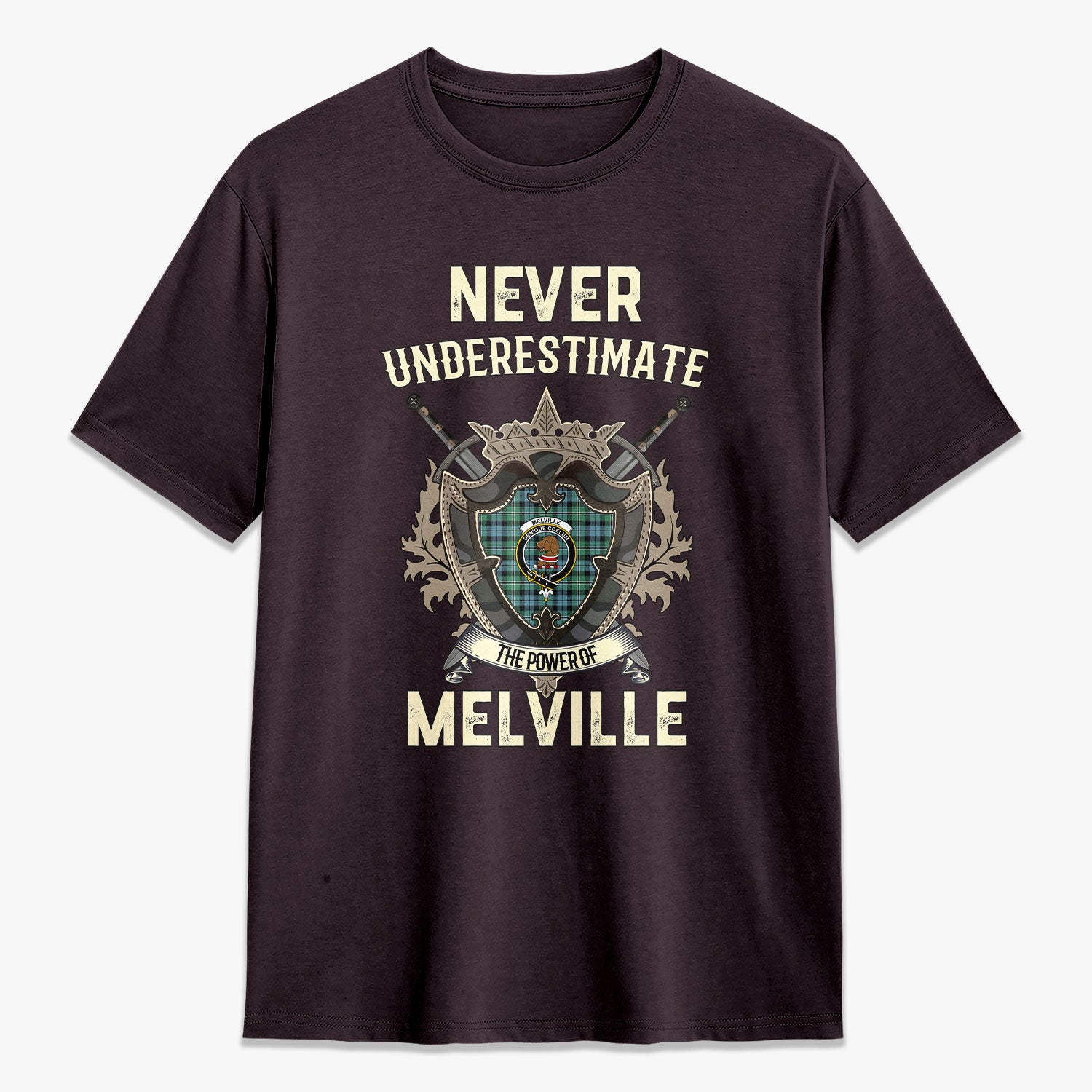 Melville Tartan Crest 2D T-shirt - Never Underestimate Style