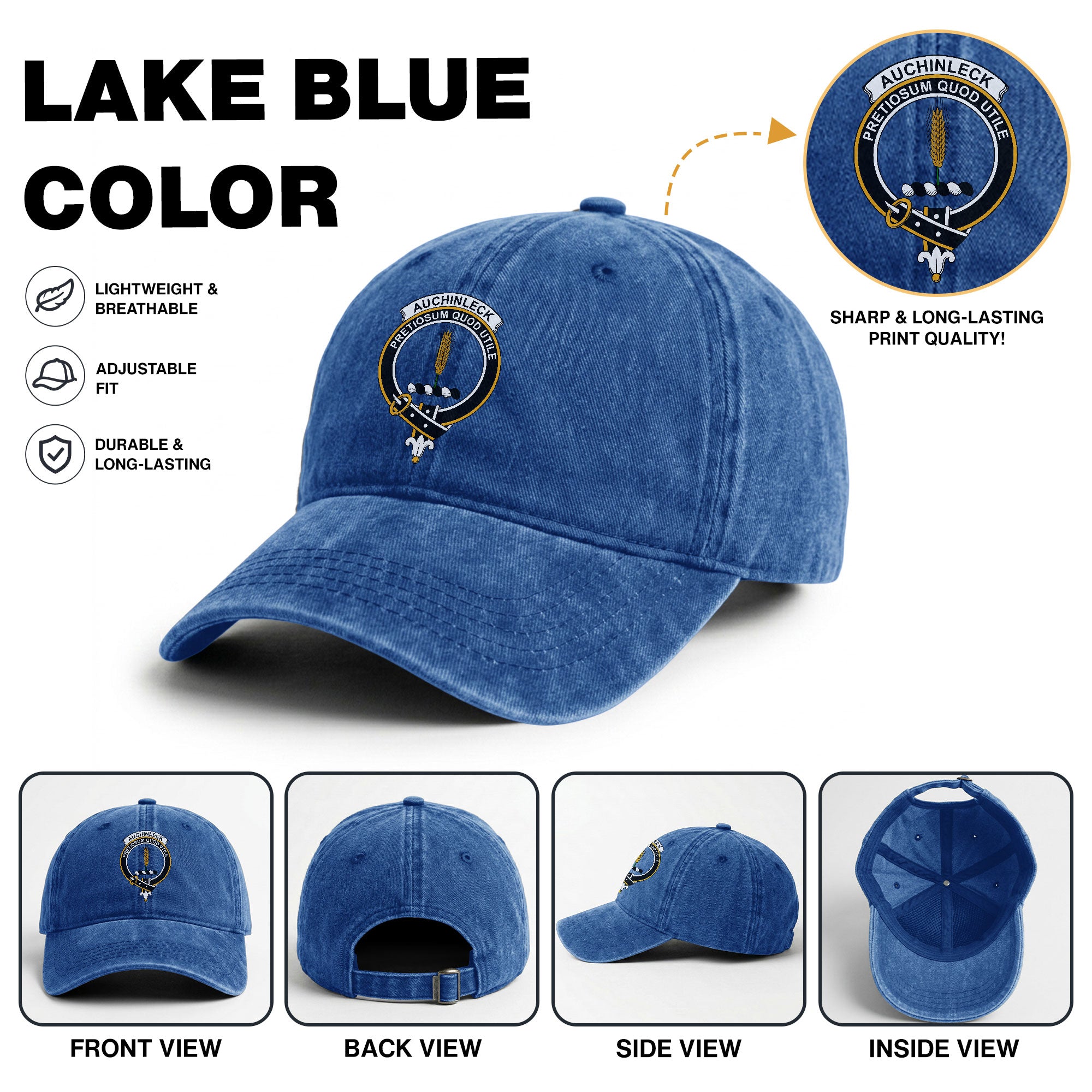 Auchinleck Crest Washed Classic Cap