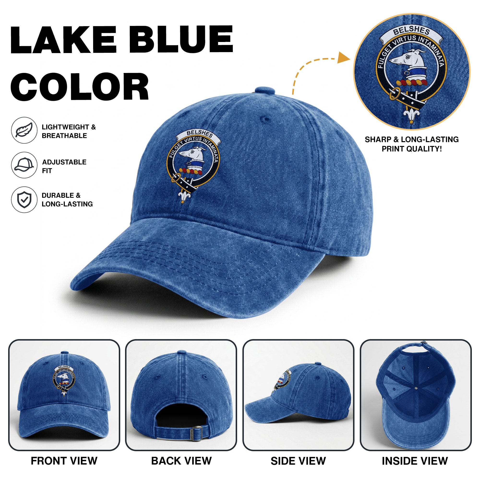 Belshes Crest Washed Classic Cap