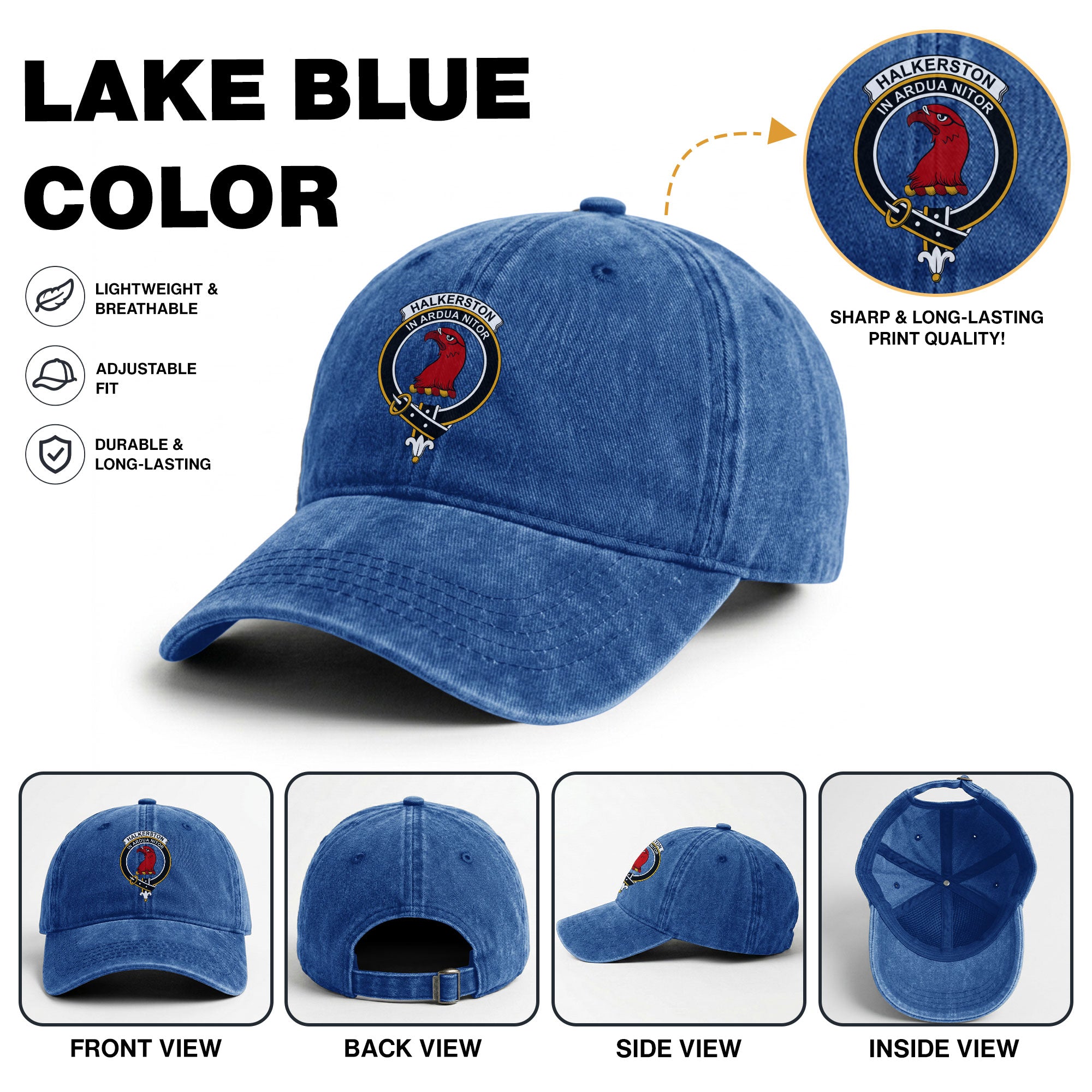 Halkerston Crest Washed Classic Cap