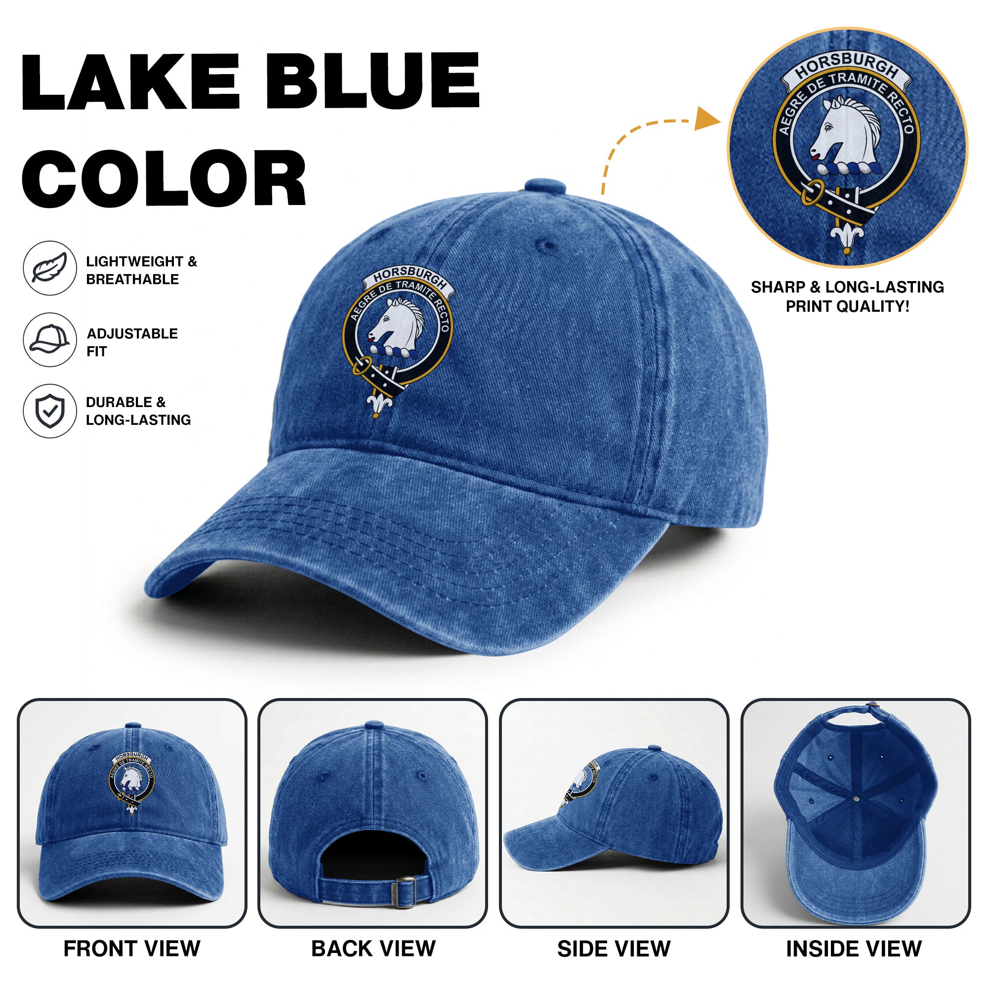 Horsburgh Crest Washed Classic Cap
