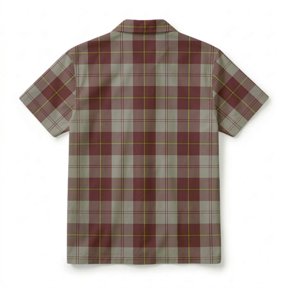 Cunningham Burgundy Dancers Tartan Crest Hawaiian Shirt